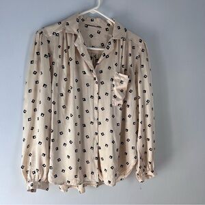 $7 Sale 🩷 100% Silk Vintage Blouse Size Small